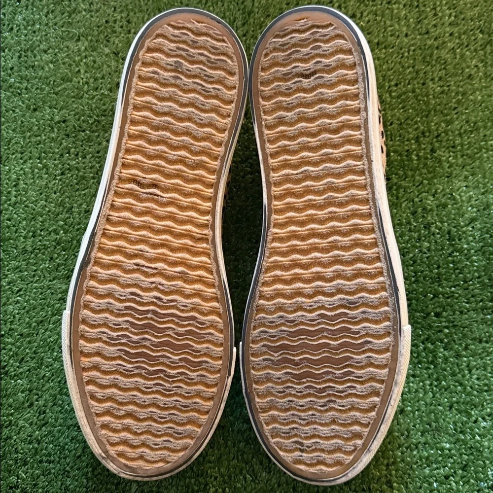 Restricted Tan and Black Leopard Print Slip-On on Loafer Womens 8